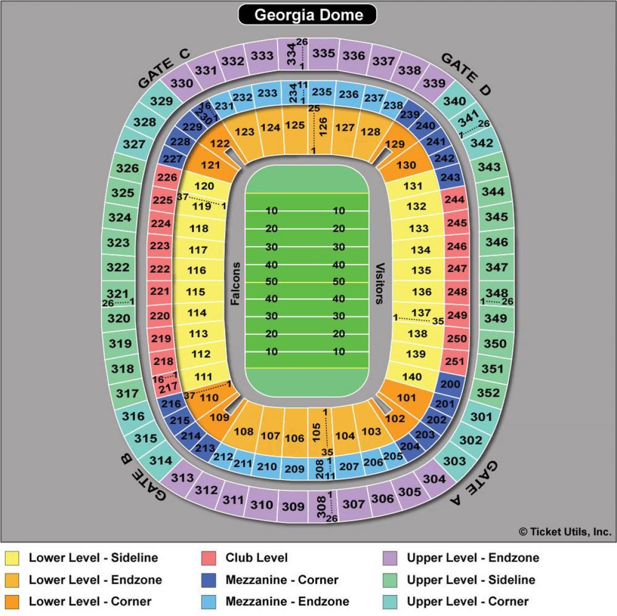 Atlanta Falcons stadion kaart