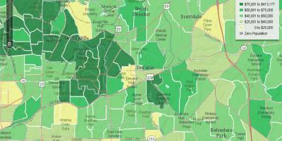 Demografische kaart van Atlanta