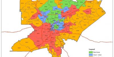 Postcode kaart van Atlanta