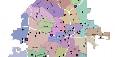 Kaart van Atlanta zone kaart