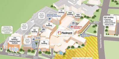 Piemonte ziekenhuis kaart