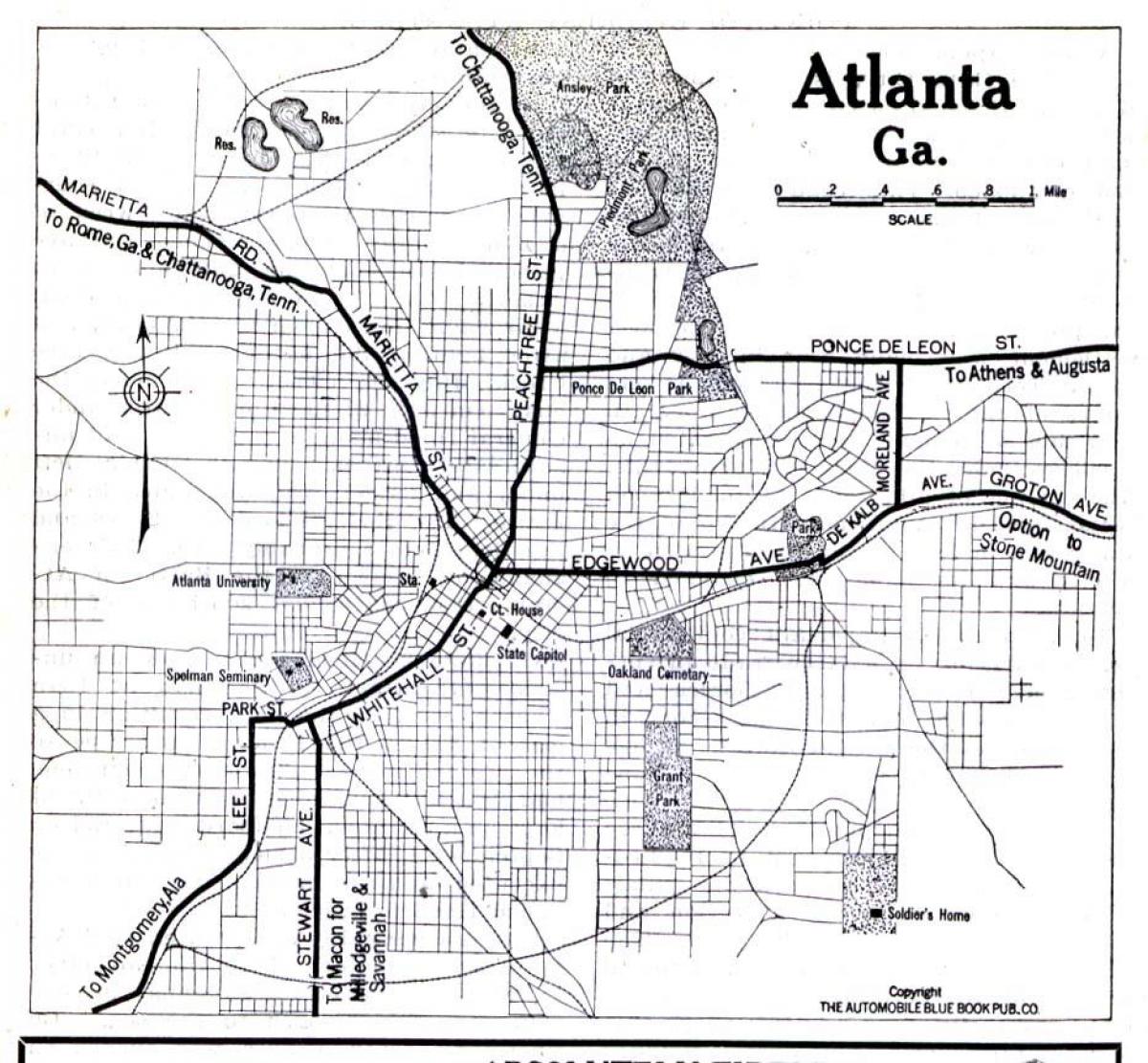 kaart van Atlanta Georgia