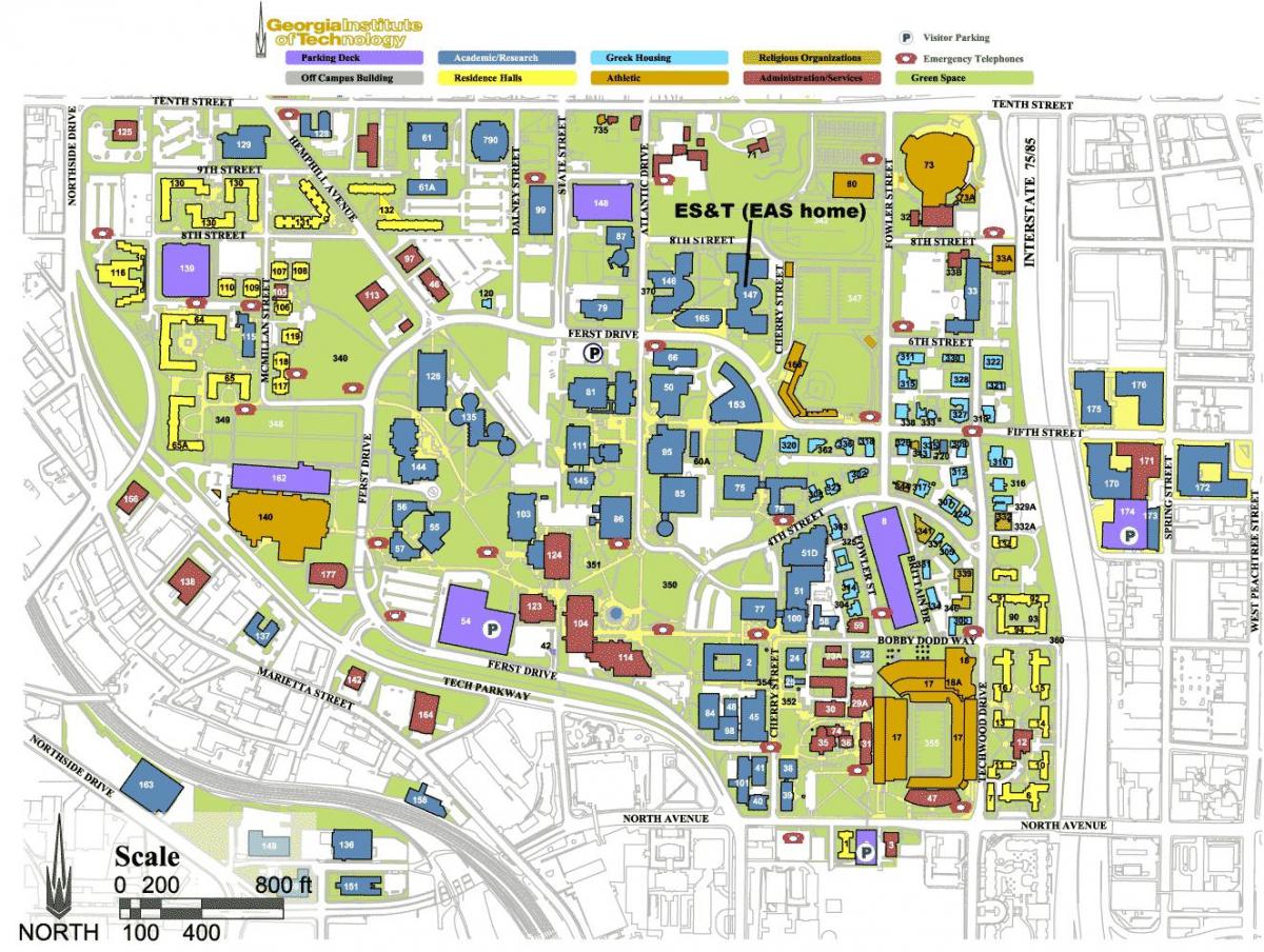 Georgia Institute of Technology kaart