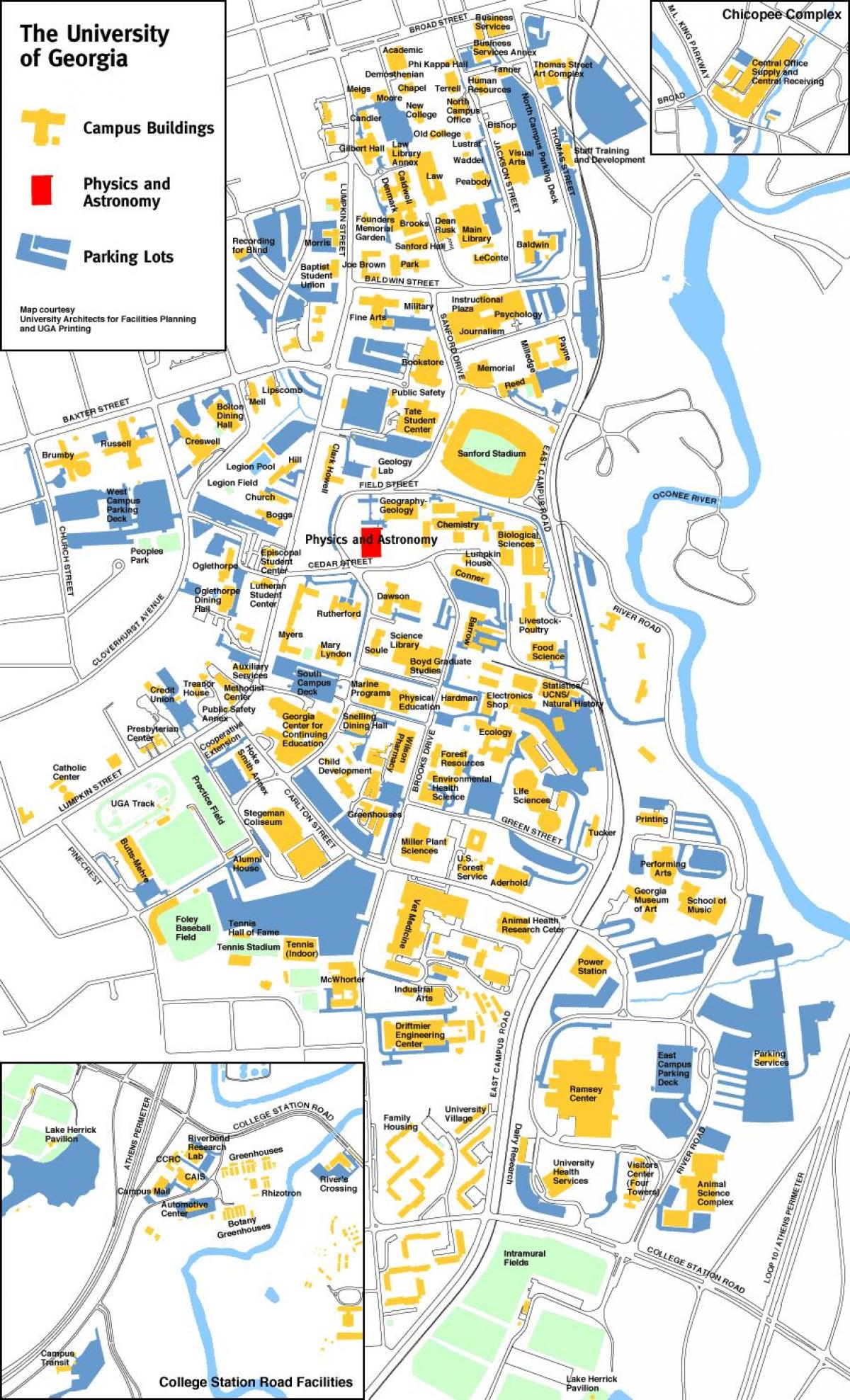 Universiteit van Georgia kaart