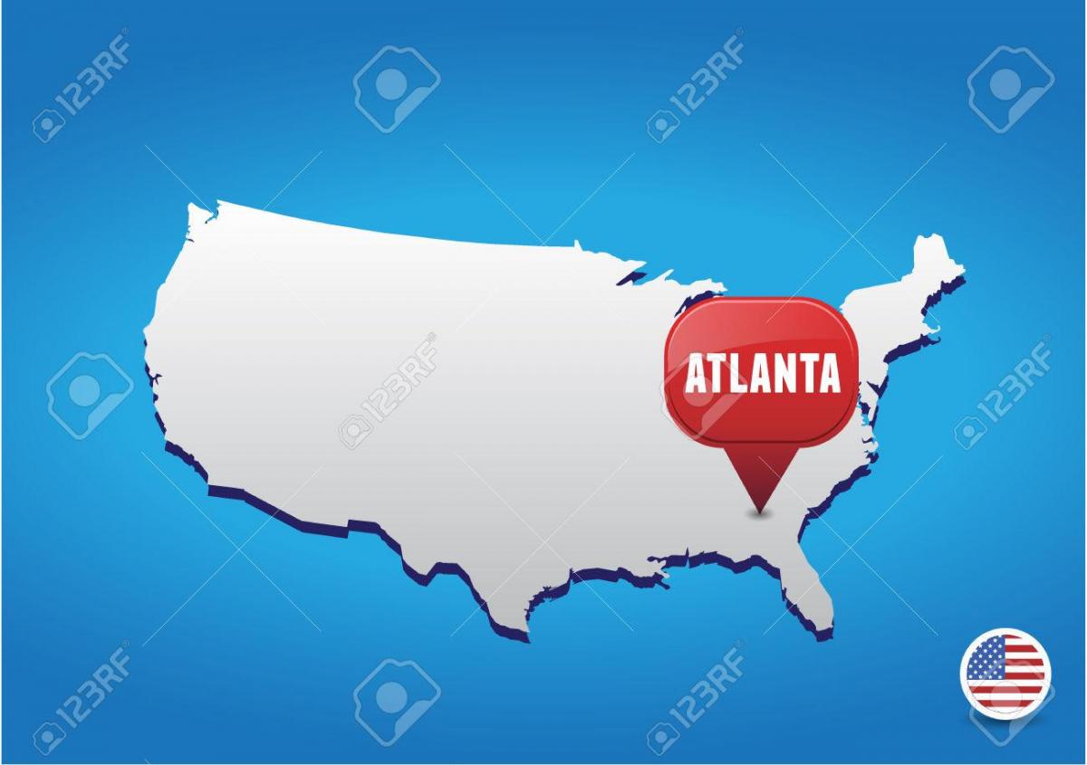 Atlanta, USA kaart